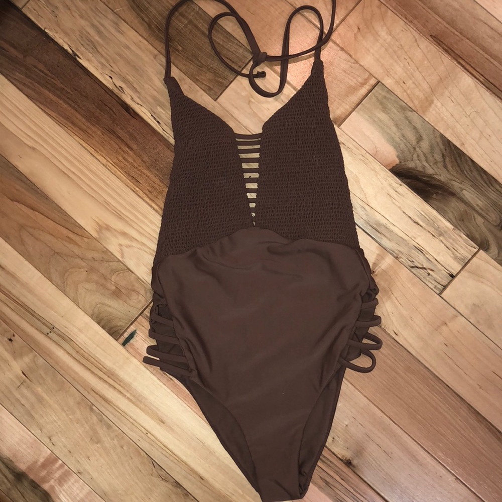 Beautiful Brown One Piece Swim suit